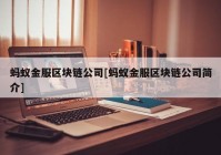 蚂蚁金服区块链公司[蚂蚁金服区块链公司简介]